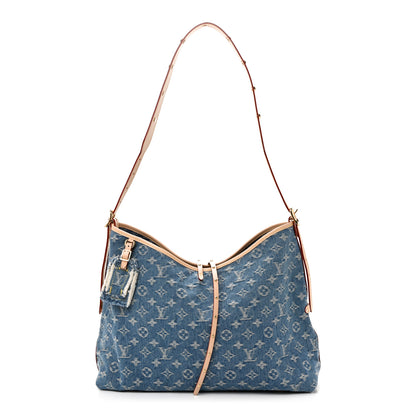 Louis Vuitton Monogram Denim CarryAll MM Blue 1 of 10