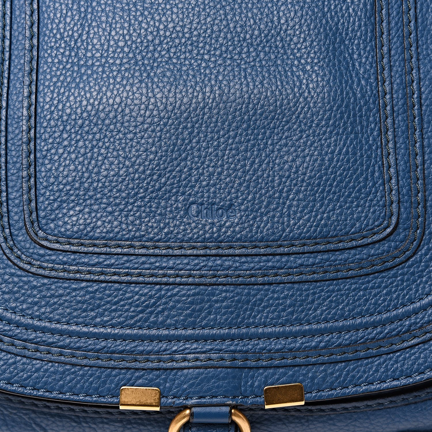 Chloe Calfskin Medium Marcie Satchel Royal Navy 10 of 10