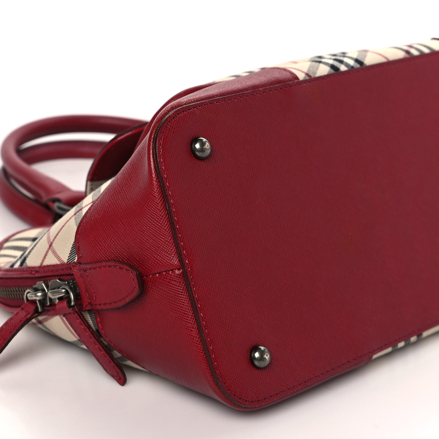 Burberry Nova Check Shoulder Bag Red 6 of 7