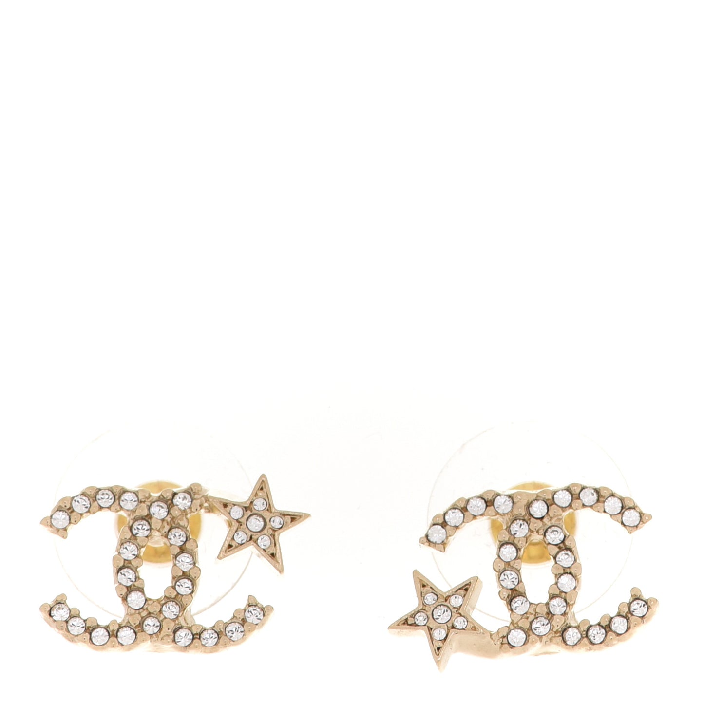 Crystal CC Starfall Earrings Gold