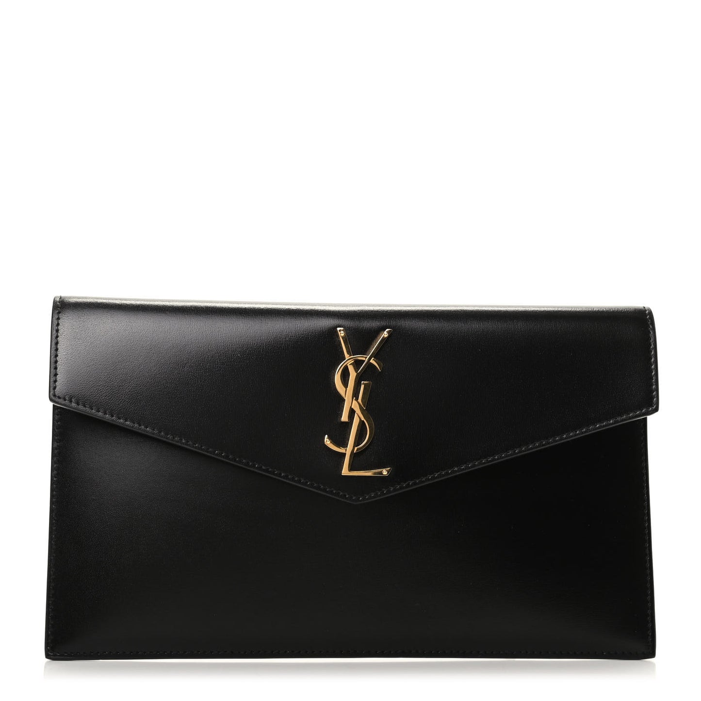 Smooth Shiny Calfskin Monogram Uptown Pouch Black