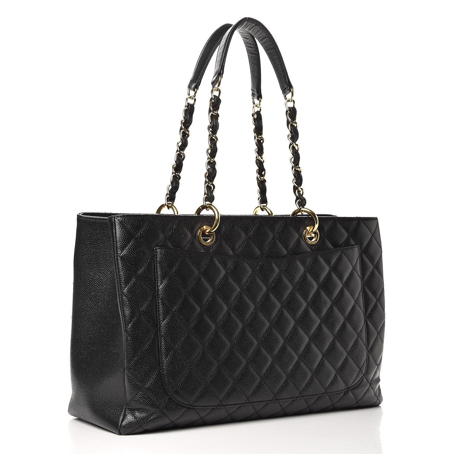 Chanel Caviar Quilted XL Grand Shopping Tote GST Black 3 of 11