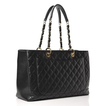 Chanel Caviar Quilted XL Grand Shopping Tote GST Black 3 of 11