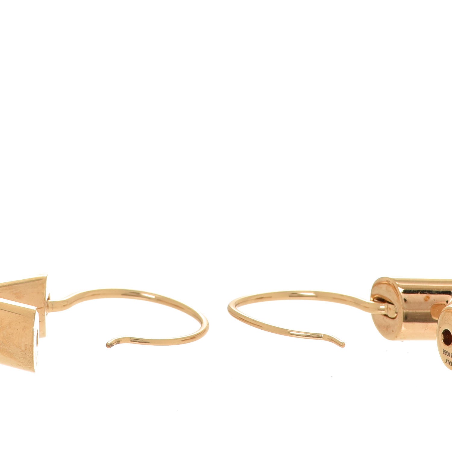 Louis Vuitton Brass Essential V Hoop Earrings Gold 3 of 4