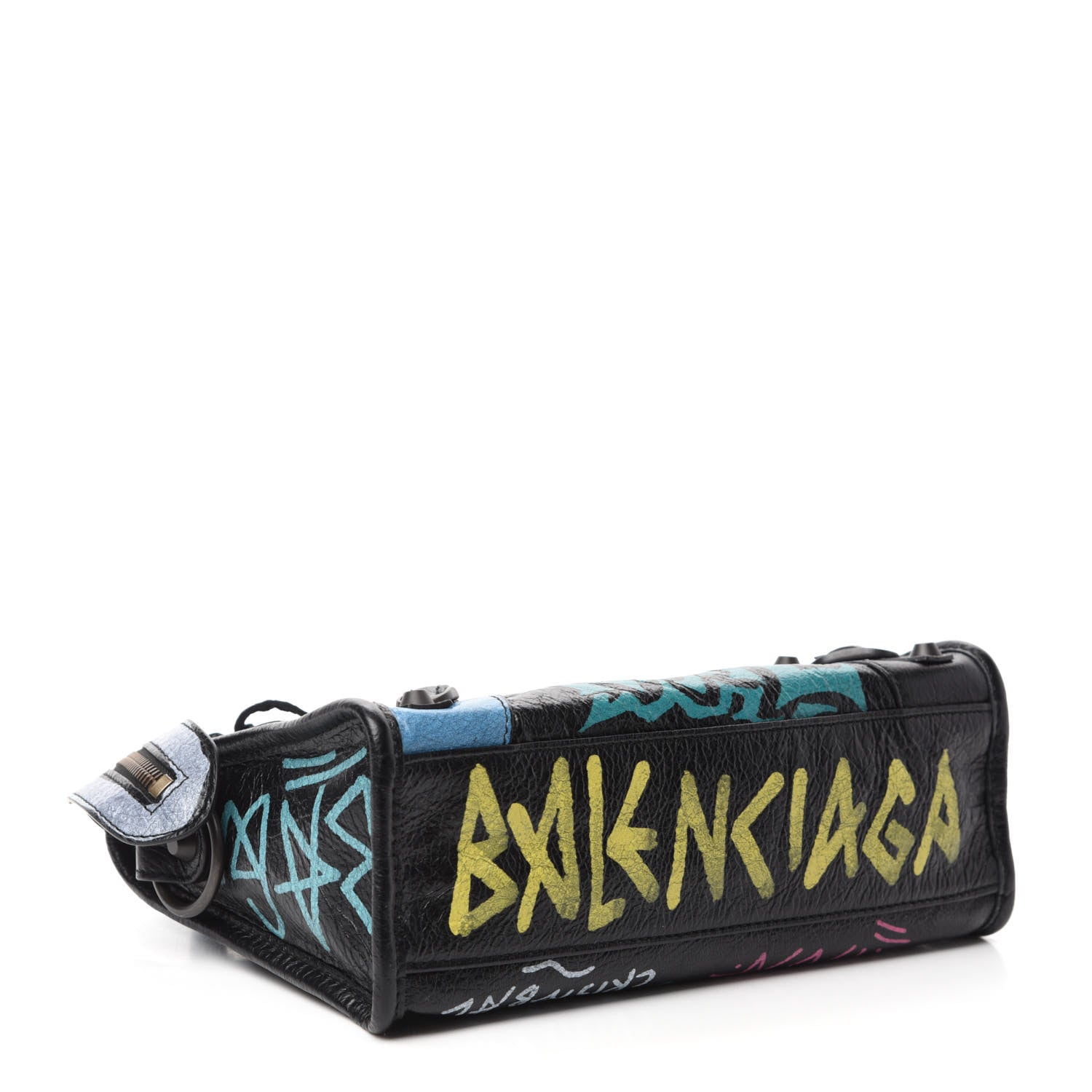 Balenciaga Agneau Arena Graffiti All Over Classic Hardware Mini City Black Multicolor 4 of 10