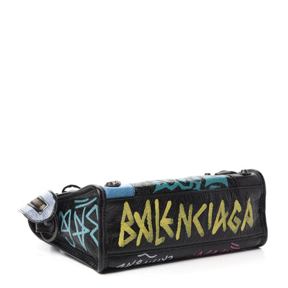 Balenciaga Agneau Arena Graffiti All Over Classic Hardware Mini City Black Multicolor 4 of 10