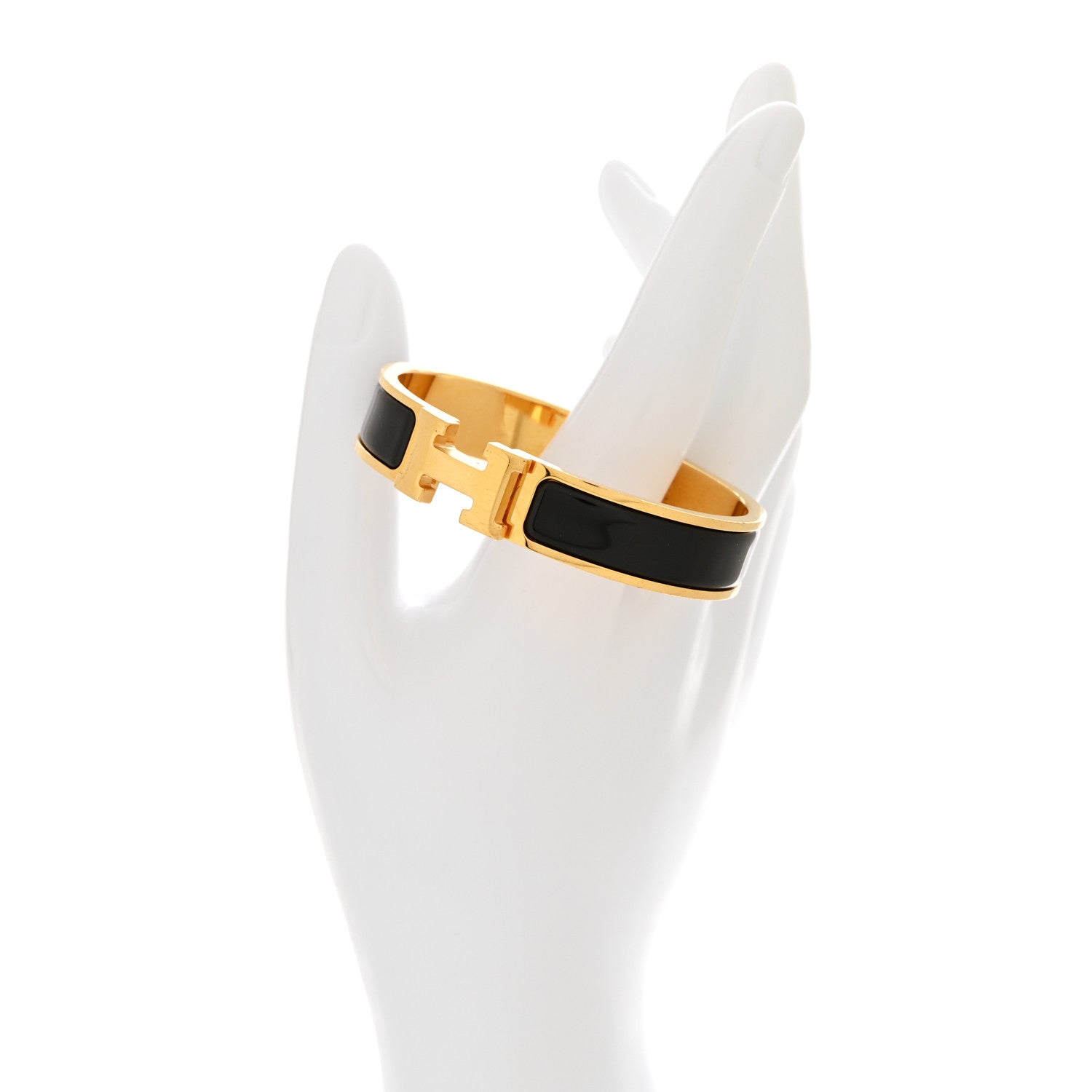 Hermes Enamel Narrow Clic Clac H Bracelet PM Black 2 of 4