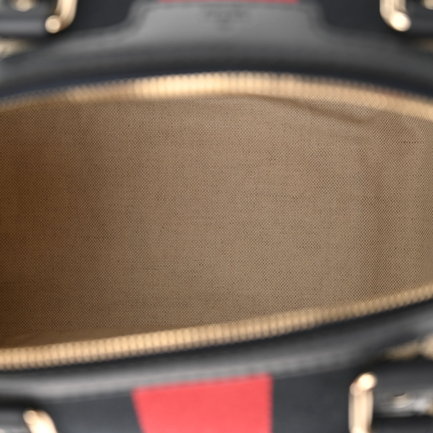 Gucci Monogram Selleria Calfskin Vintage Web Medium Boston Beige Blue 4 of 12
