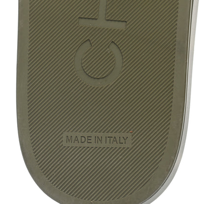 Chanel Canvas Chain Flat Sandals 39 Khaki 6 of 9