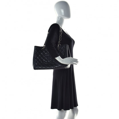 Chanel Caviar Quilted Grand Shopping Tote GST Black 3 of 7