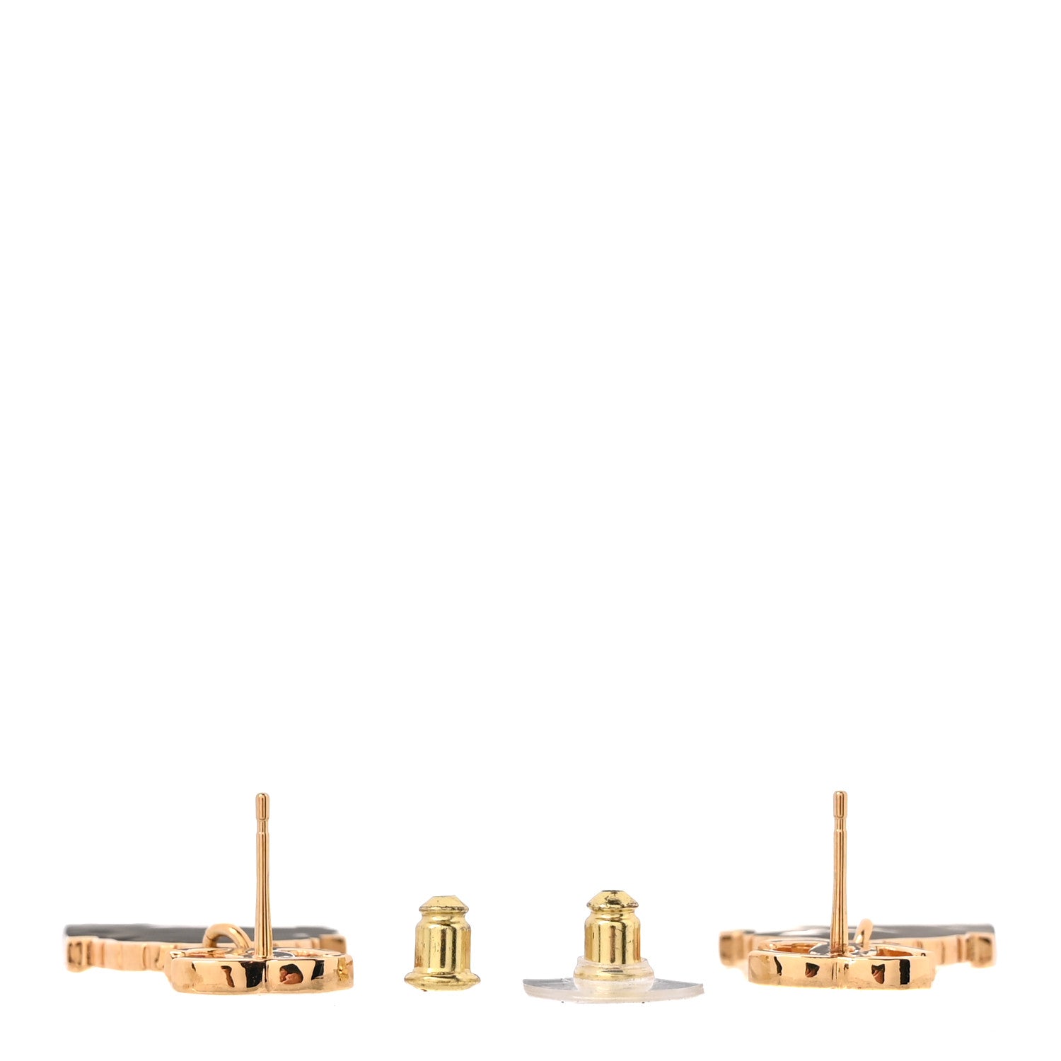 Chanel Metal CC Rue Cambon Drop Earrings Gold 3 of 5