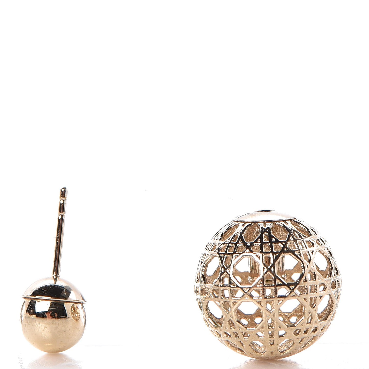 Cannage Mise En Dior Tribal Earrings Gold