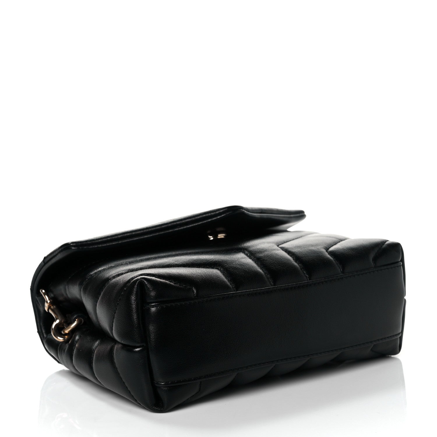 Saint Laurent Calfskin Y Quilted Monogram Toy Loulou Crossbody Bag Black 3 of 9