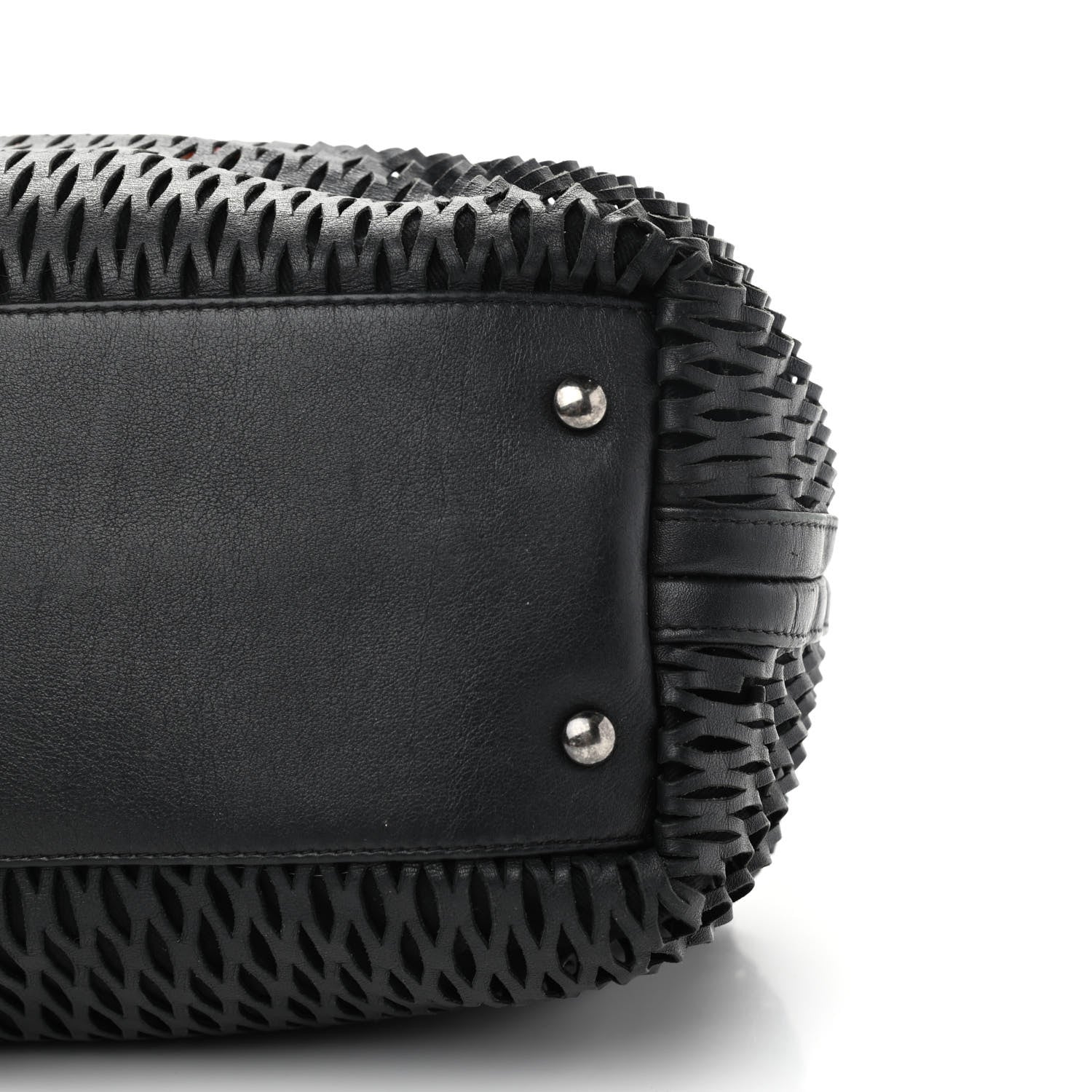 Chanel Calfskin Laser Cut Perforated CC Tote Black 8 of 9
