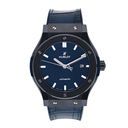Hublot Ceramic Alligator 42mm Classic Fusion Automatic Watch Blue 542.CM.7170.LR 1 of 5