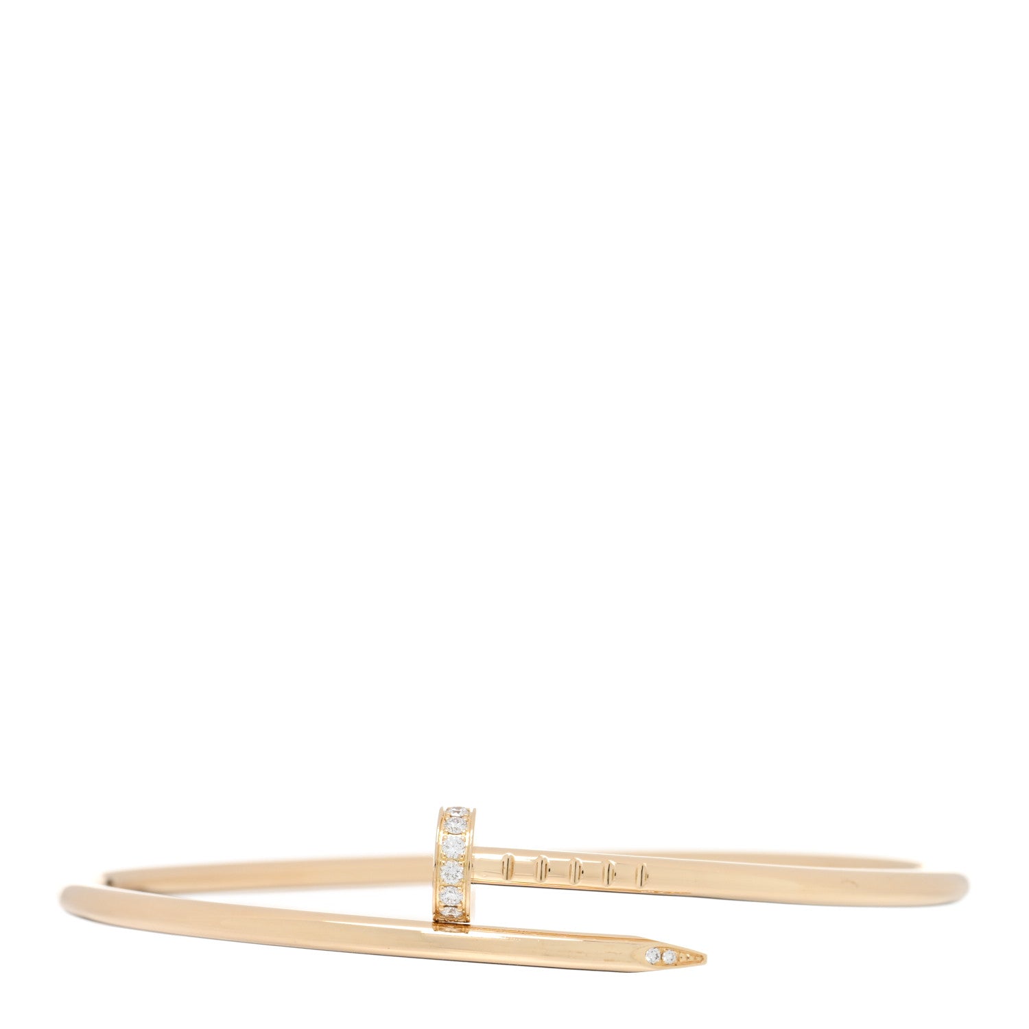 Cartier 18K Yellow Gold Diamond Small Juste Un Clou Bracelet 16 1 of 4