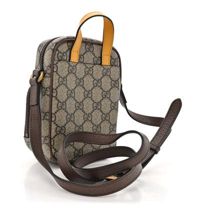 Gucci GG Supreme Monogram Mini Neo Vintage Double Zip Messenger Bag Beige New Acero Crop 3 of 10