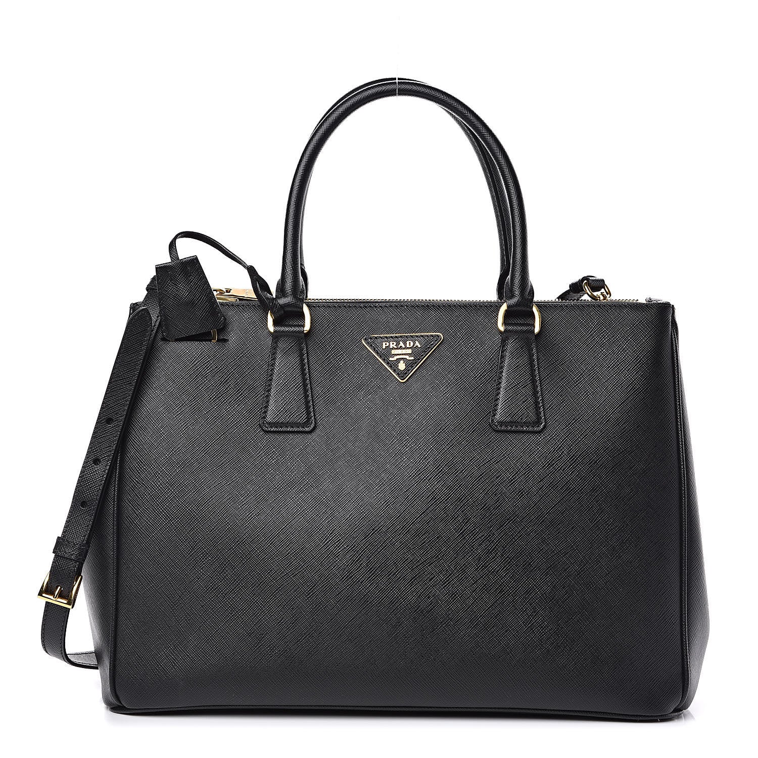 Prada Saffiano Medium Galleria Double Zip Tote Black 1 of 13