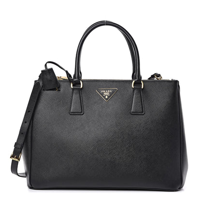 Prada Saffiano Medium Galleria Double Zip Tote Black 1 of 13