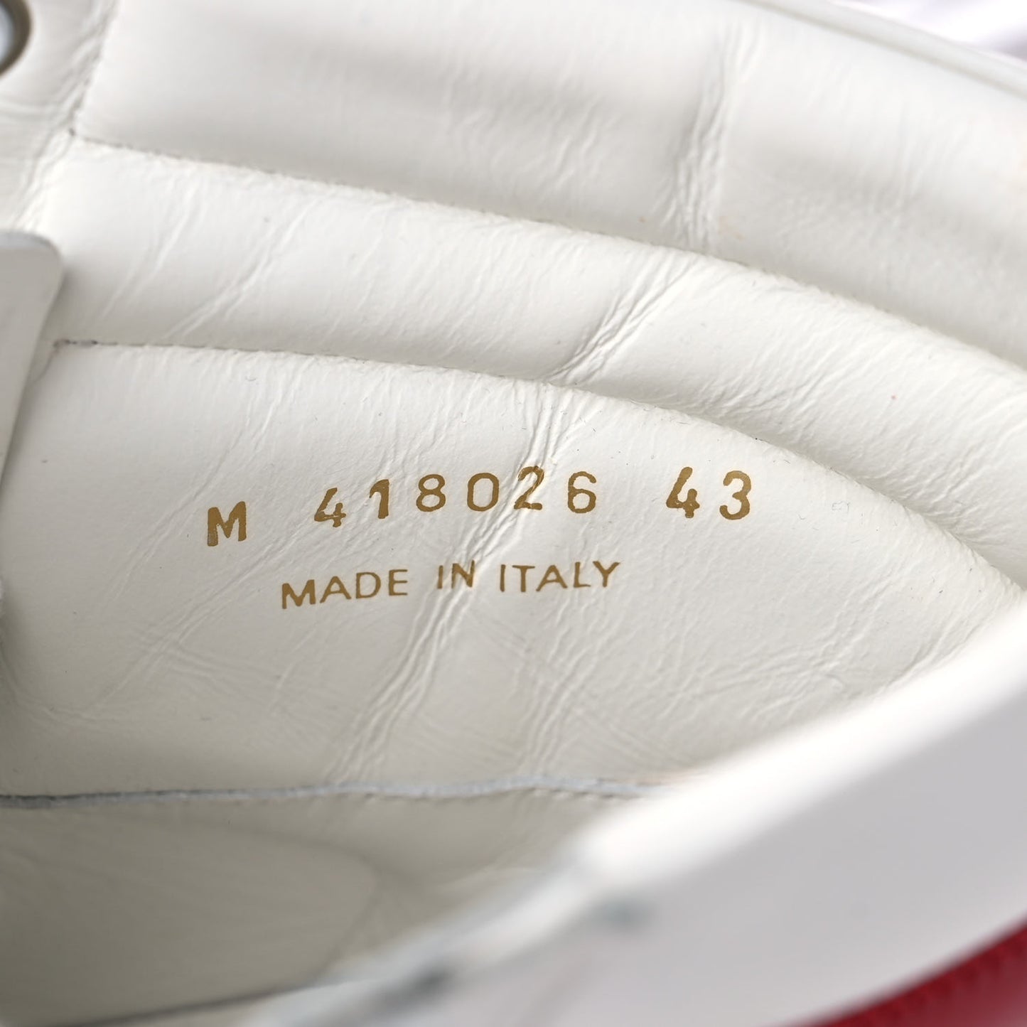 Calfskin Court Classic SL/10H High Top Sneakers 43 White Red