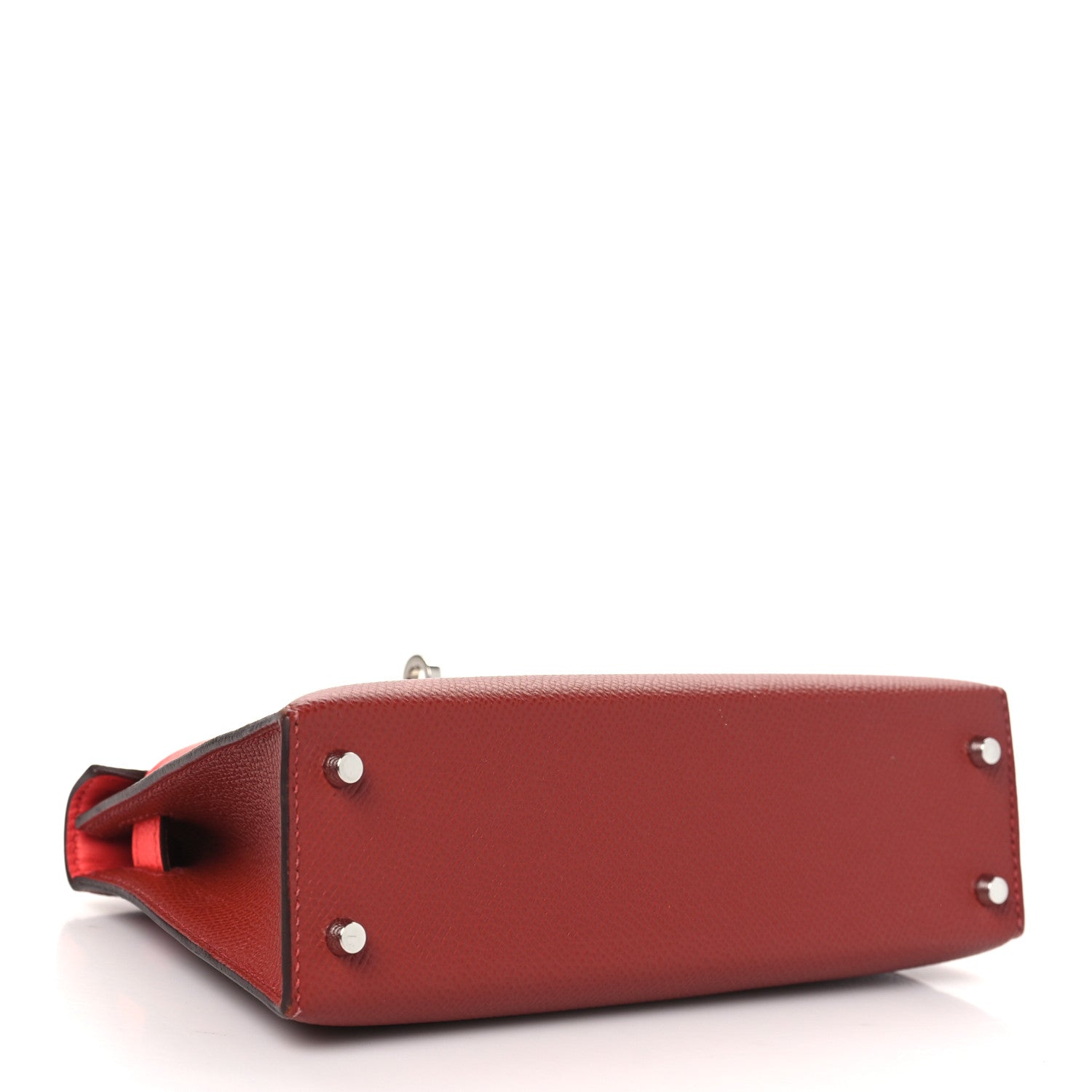 Hermes Epsom Tri-Color Mini Kelly Sellier 20 Rouge Venetian Rouge Sellier Rose Texas 4 of 10