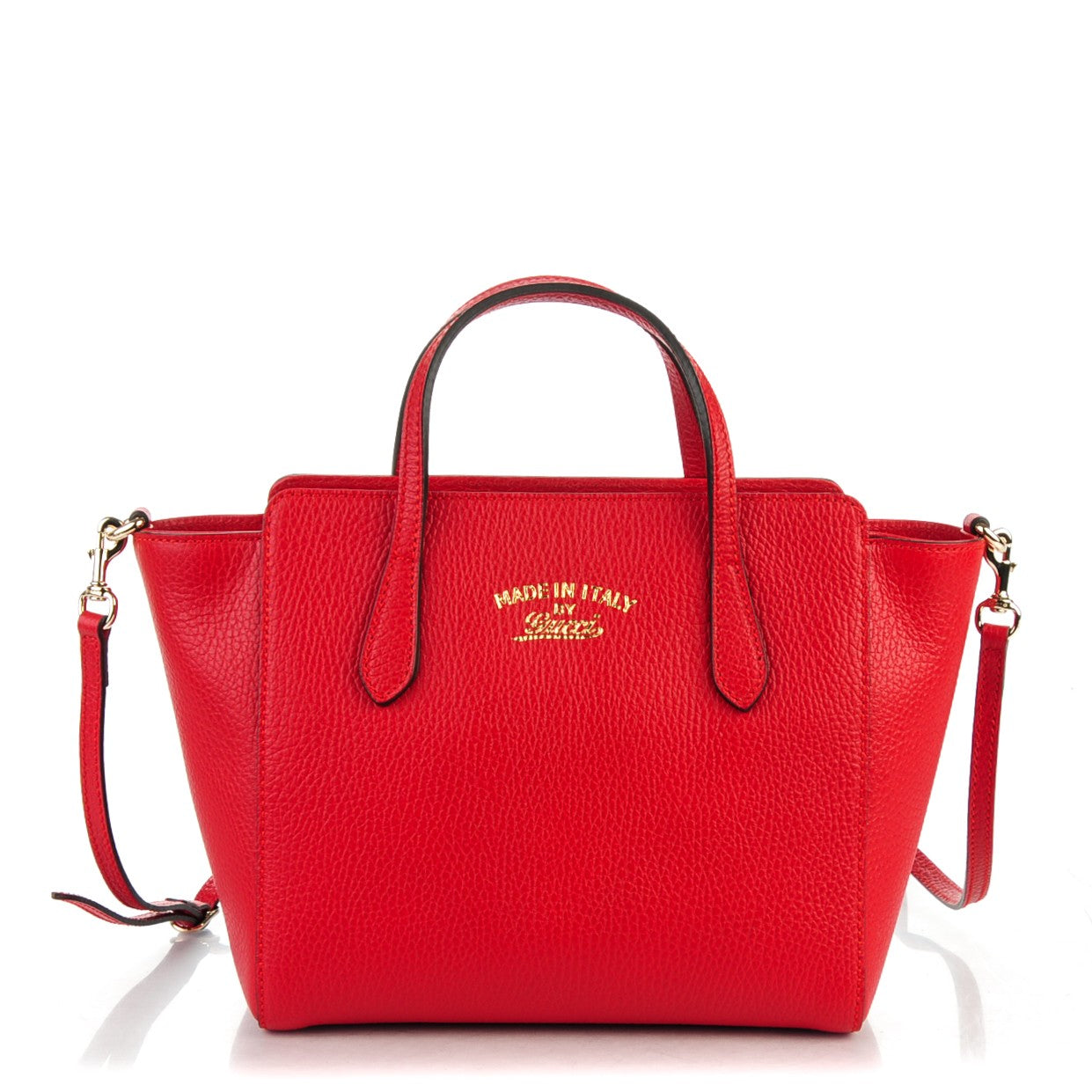 Gucci Dollar Calfskin MIni Swing Top Handle Bag Tabasco 1 of 6