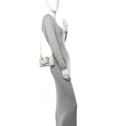 Christian Dior Lambskin Cannage Dioramour Micro Lady D-Joy Latte 2 of 11