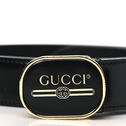 Gucci Calfskin Logo Belt 95 38 Black 3 of 6