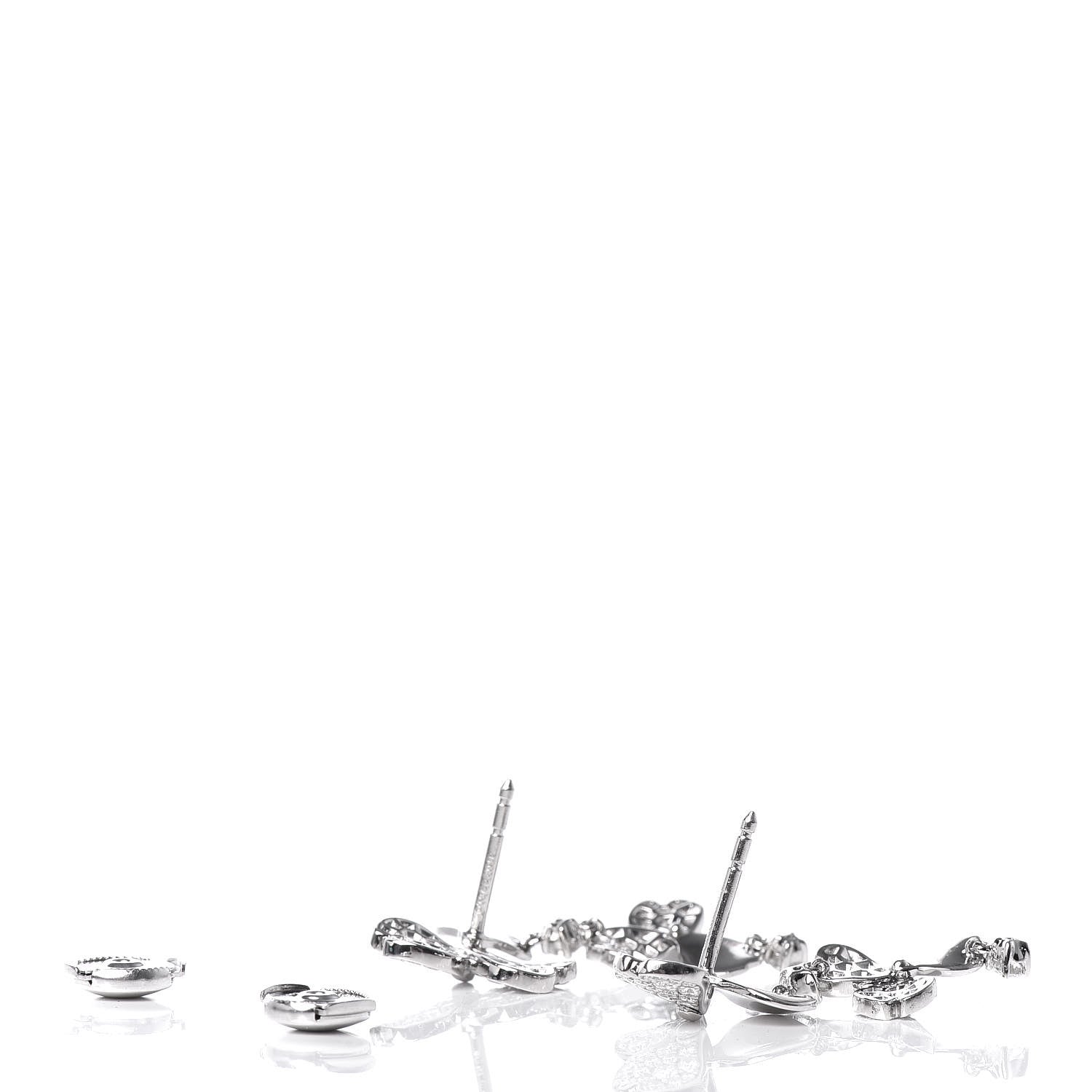 Tiffany Platinum Diamond Paper Flowers Cluster Drop Earrings 3 of 6