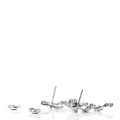 Tiffany Platinum Diamond Paper Flowers Cluster Drop Earrings 3 of 6