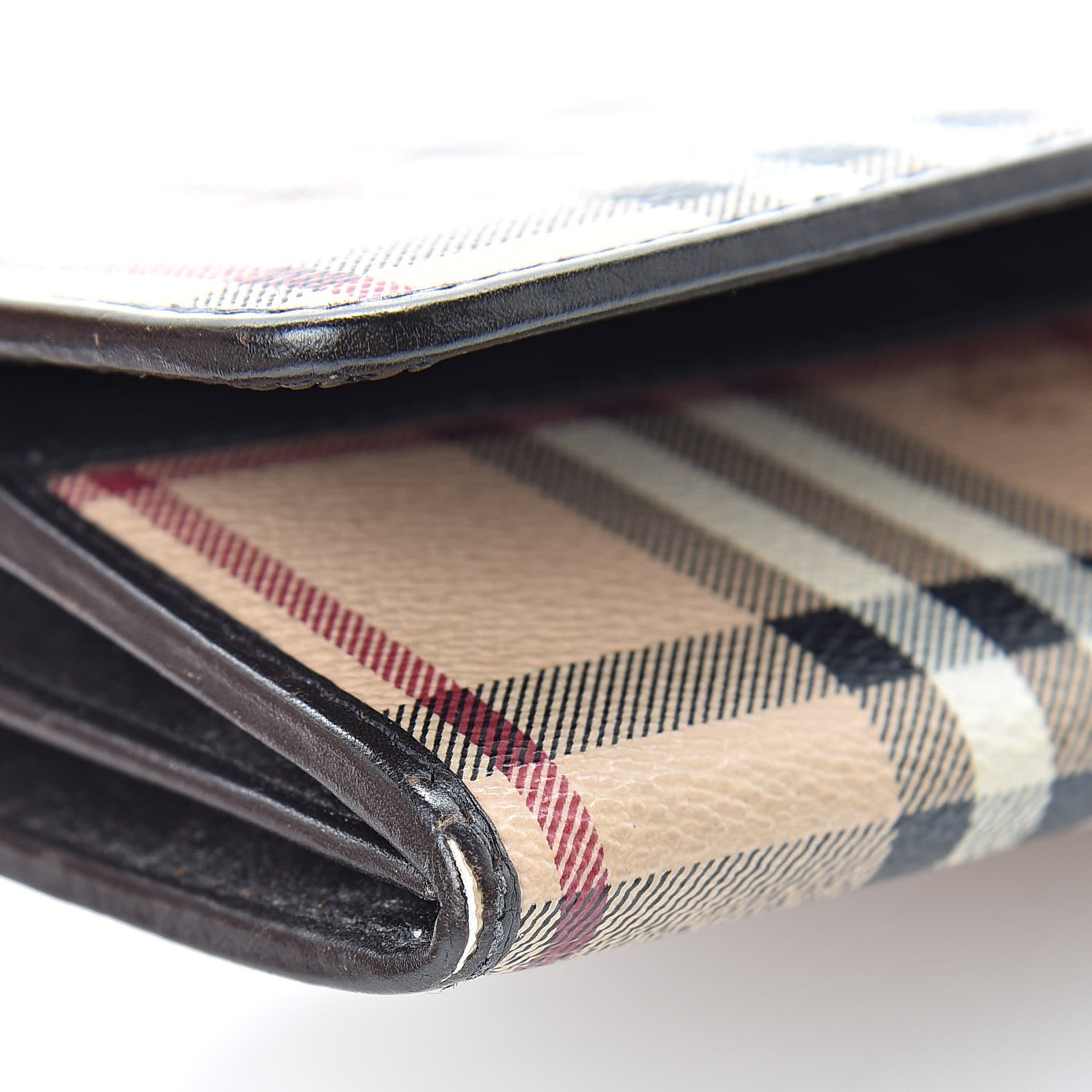 Burberry Haymarket Check Penrose Continental Wallet Chocolate 10 of 15