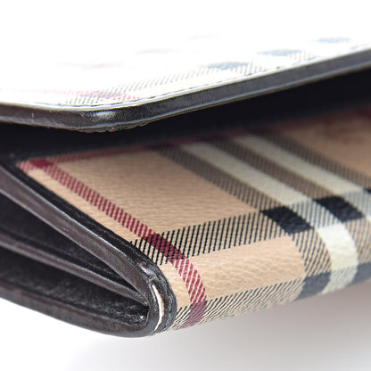 Burberry Haymarket Check Penrose Continental Wallet Chocolate 10 of 15