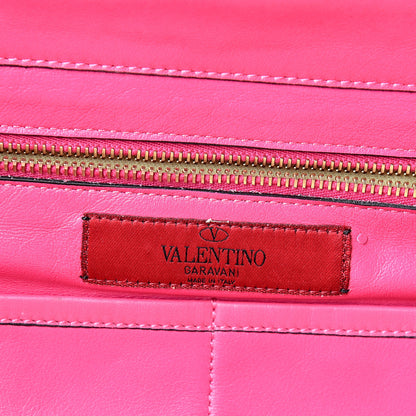 Valentino Garavani Vitello Medium Rockstud Tote Pop Fuxia 5 of 14