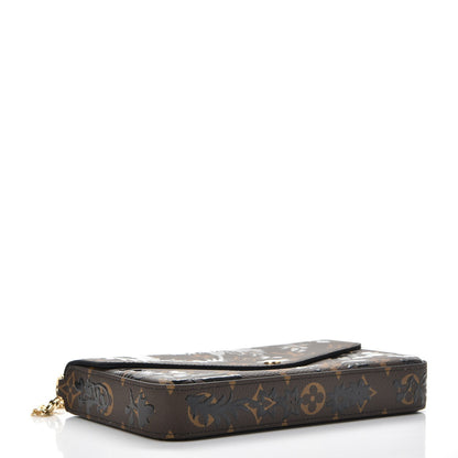 Louis Vuitton Monogram Blossom Pochette Felicie Chain Wallet Black 4 of 8