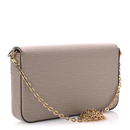 Louis Vuitton Epi Felicie Pochette Chain Wallet Galet 4 of 17