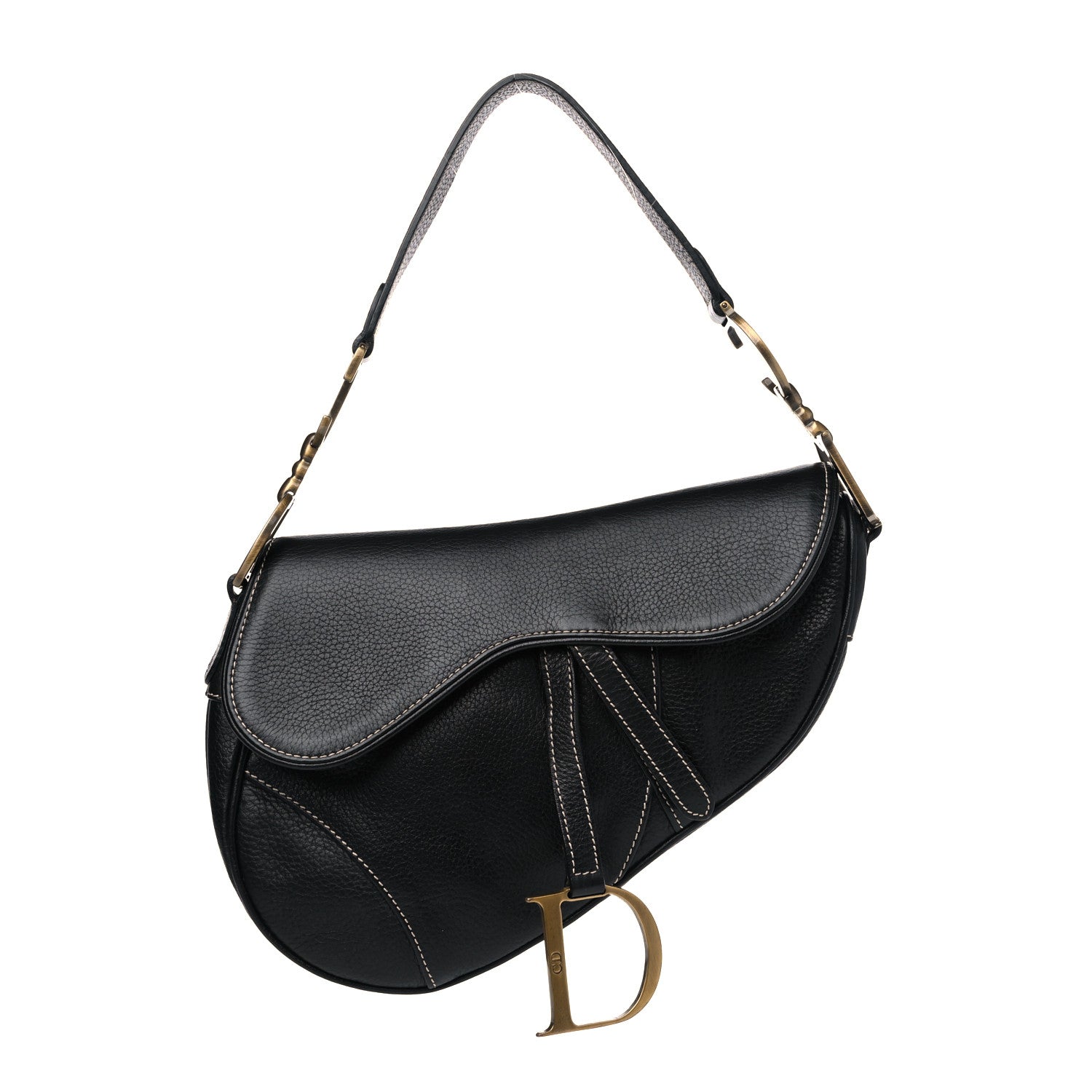 Christian Dior Calfskin Saddle Bag Black 1 of 13