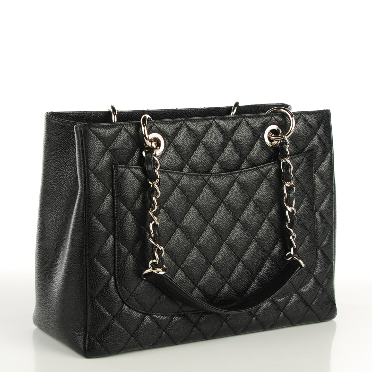 Caviar Quilted Grand Shopping Tote GST Black