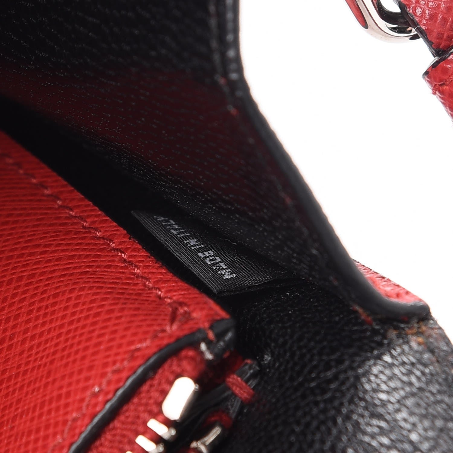 Prada Saffiano Lux Mini Sound Top Handle Crossbody Bag Fuoco 7 of 8