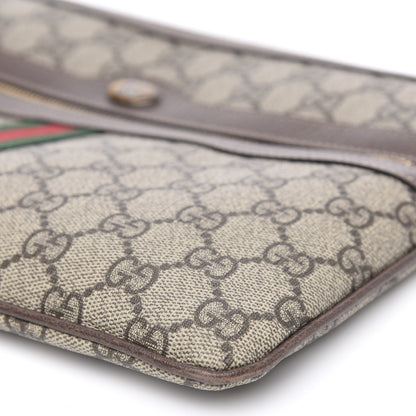 Gucci GG Supreme Monogram Large Ophidia Pouch Clutch Brown 14 of 15