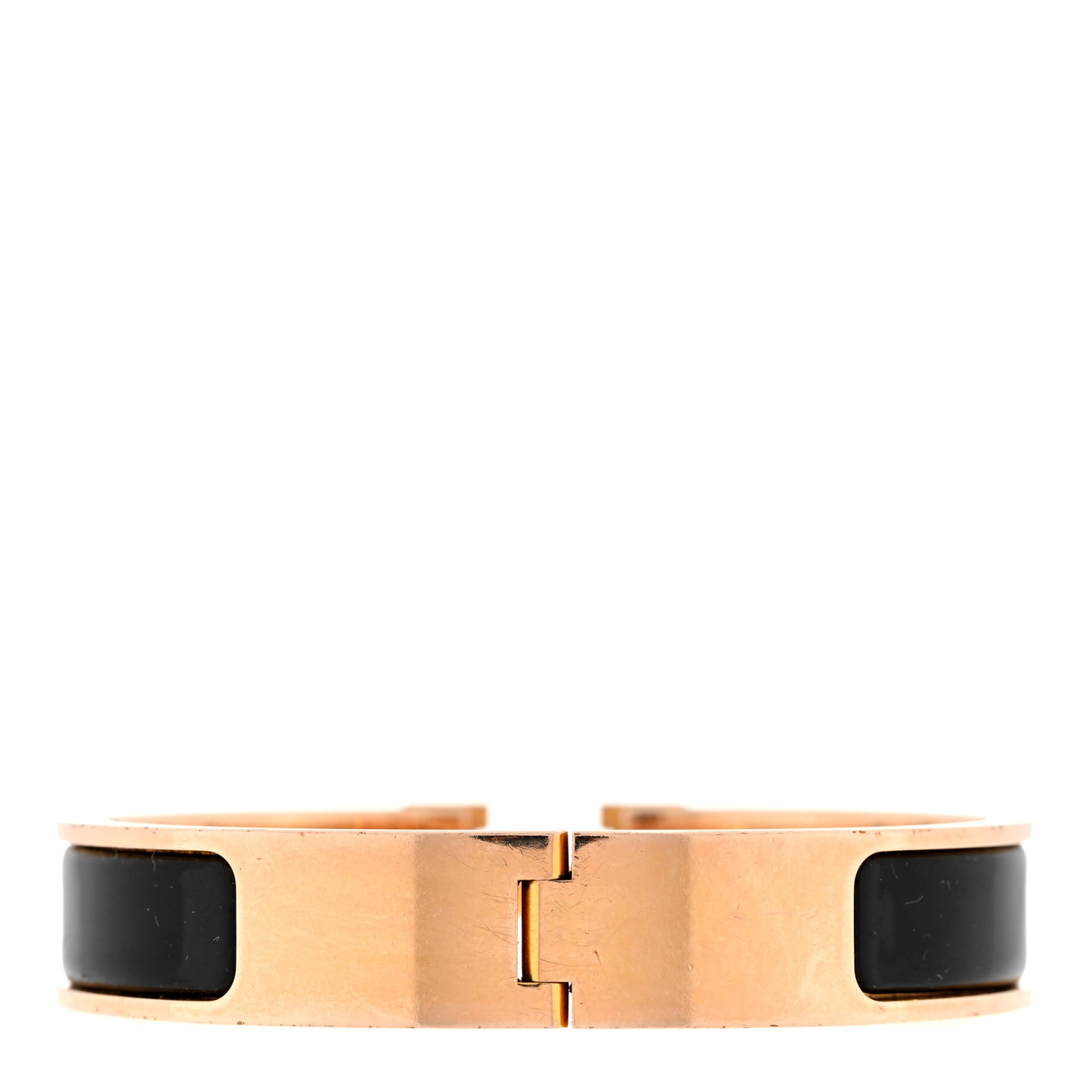Enamel Narrow Clic Clac H Bracelet PM Black
