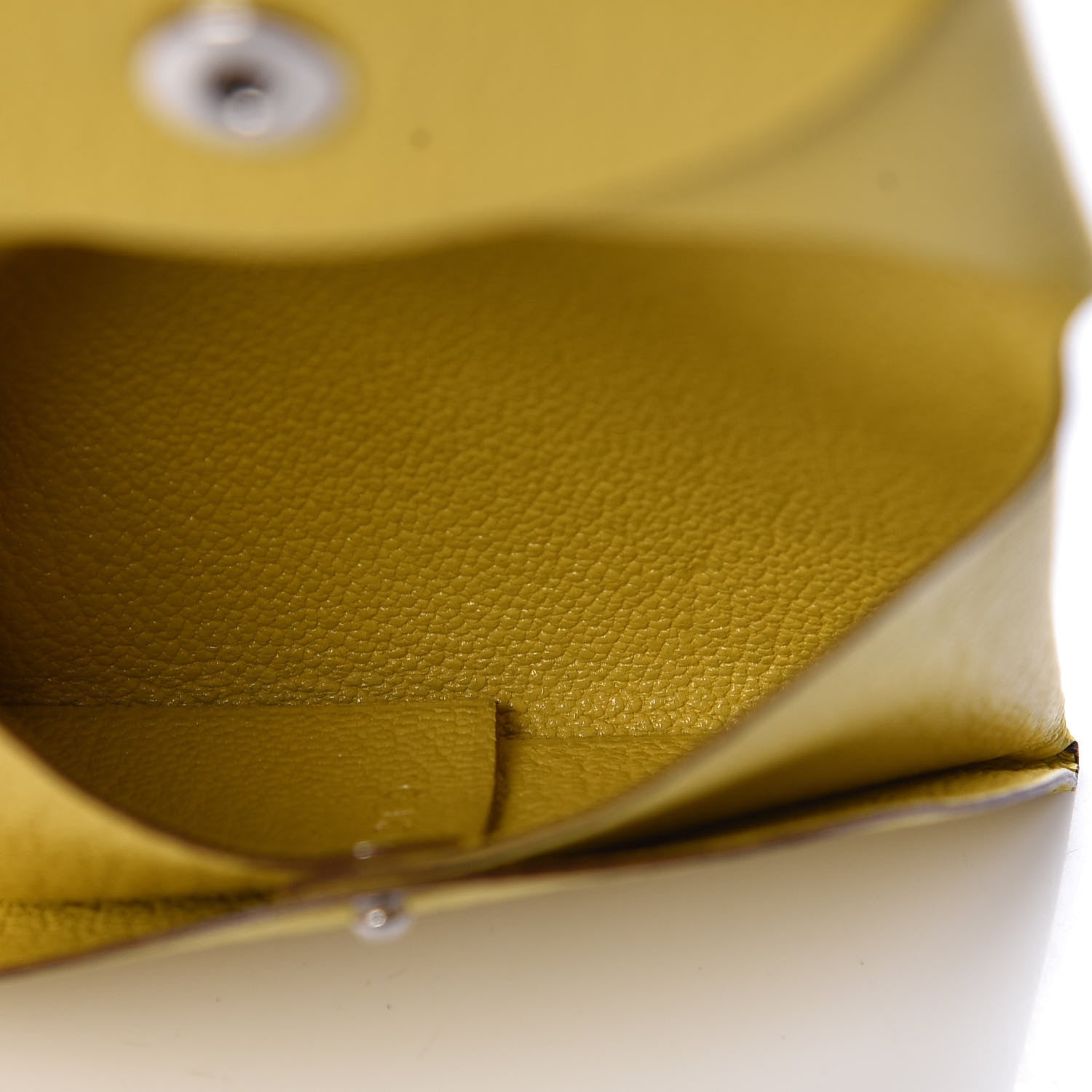 Hermes Chevre Mysore Bastia Coin Purse Jaune de Naples 6 of 7