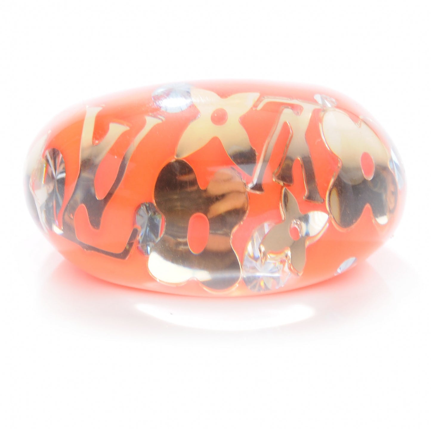 Inclusion Ring Medium 7 Orange Sunset