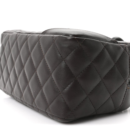 Chanel Calfskin Quilted Small Cambon Bowler Dark Brown 10 of 10