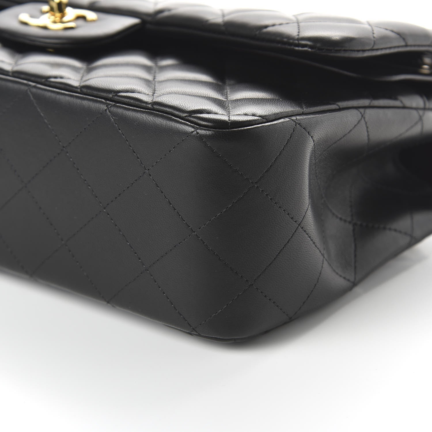 Chanel Lambskin Quilted Jumbo Double Flap Black 7 of 13