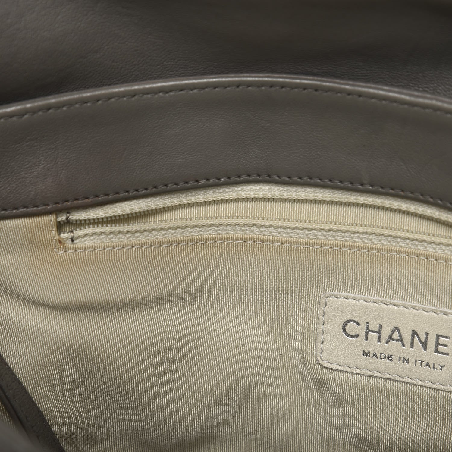 Chanel Washed Lambskin Quilted Maxi Chain Around Flap Taupe 8 of 12