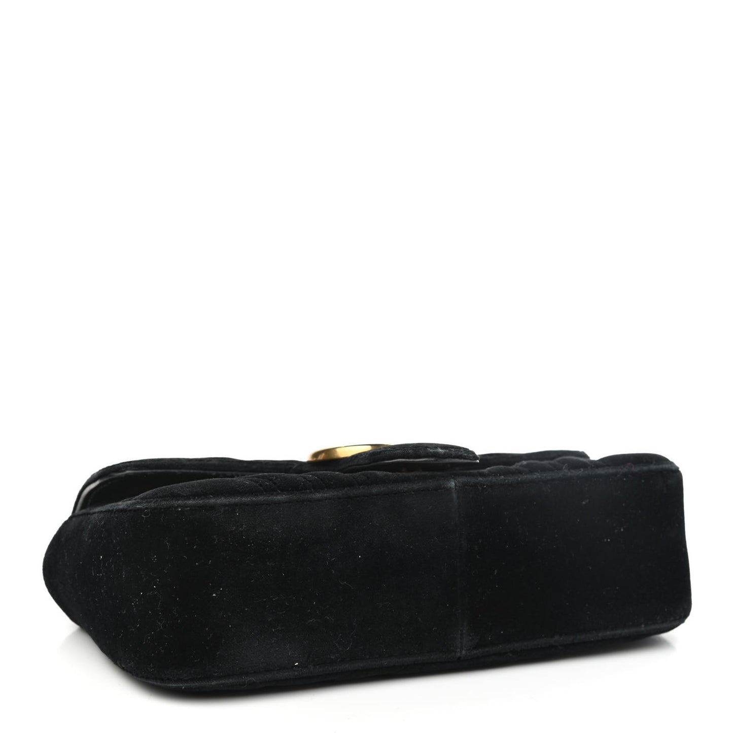 Velvet Matelasse Mini GG Marmont Shoulder Bag Black