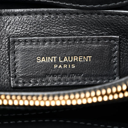 Saint Laurent Calfskin Y Quilted Monogram Small Loulou Chain Satchel Black 6 of 14