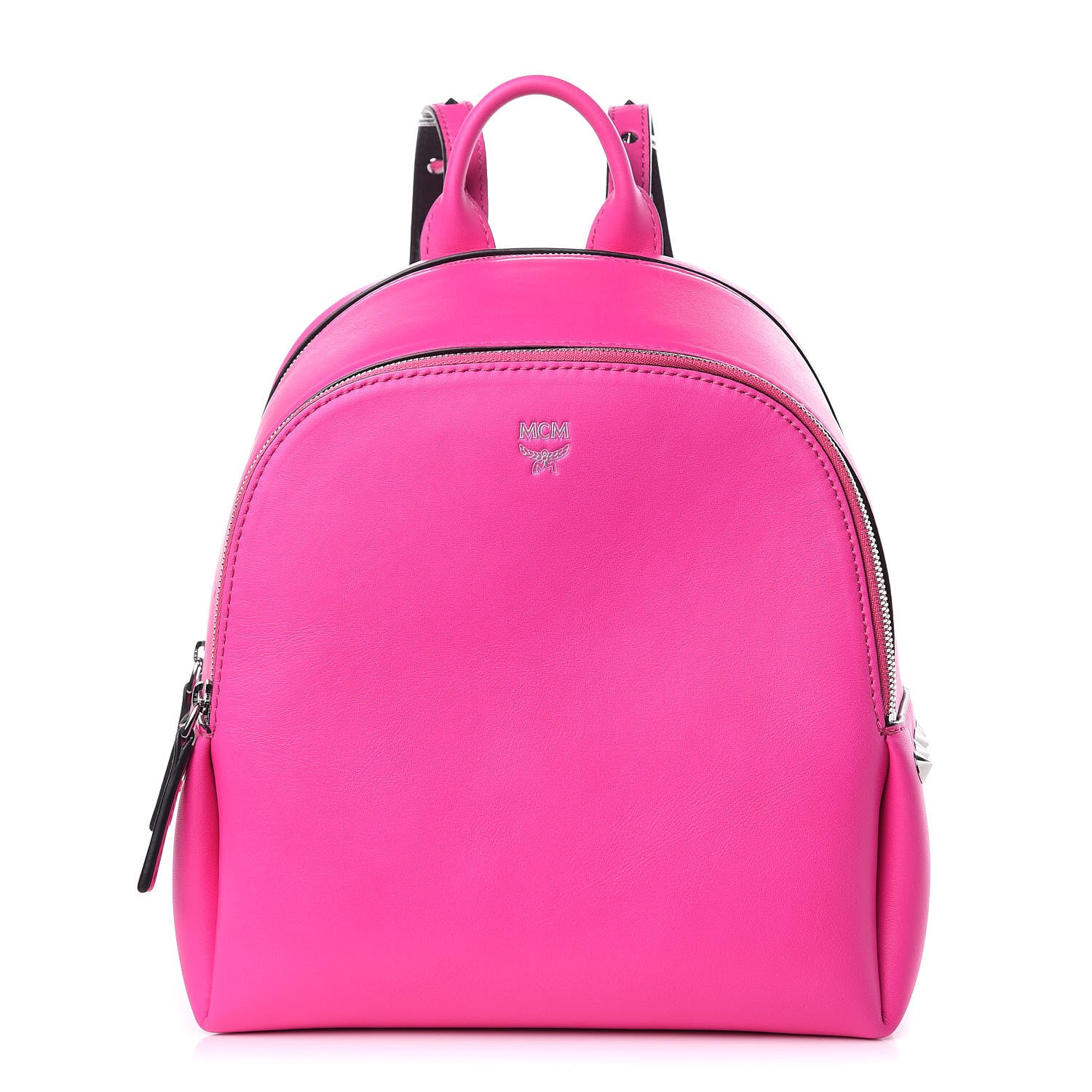 MCM Calfskin Mini Duchess Polke Studs Backpack Electric Pink 1 of 9