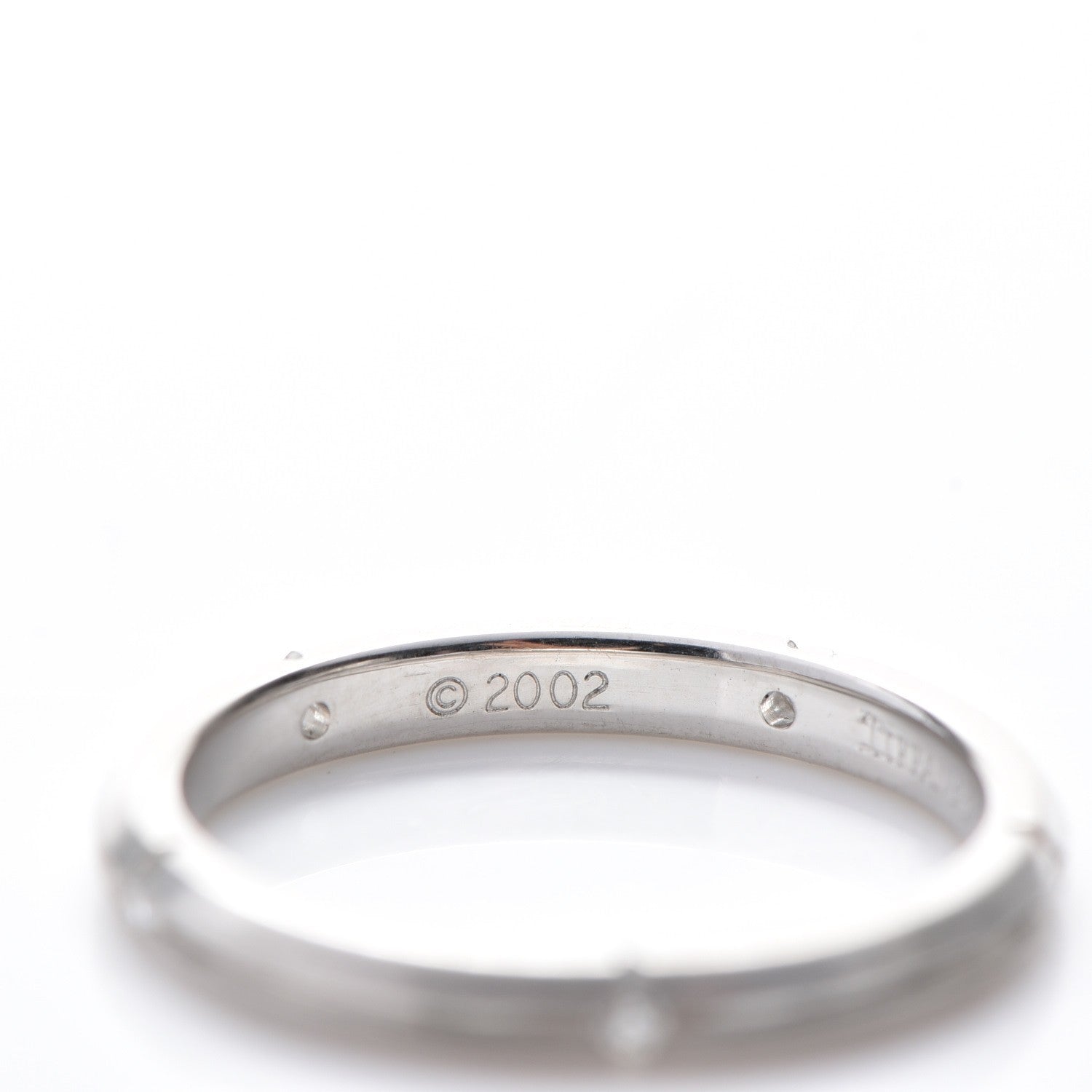 Tiffany 18K White Gold Diamond Narrow Streamerica Ring 50 5.25 6 of 7