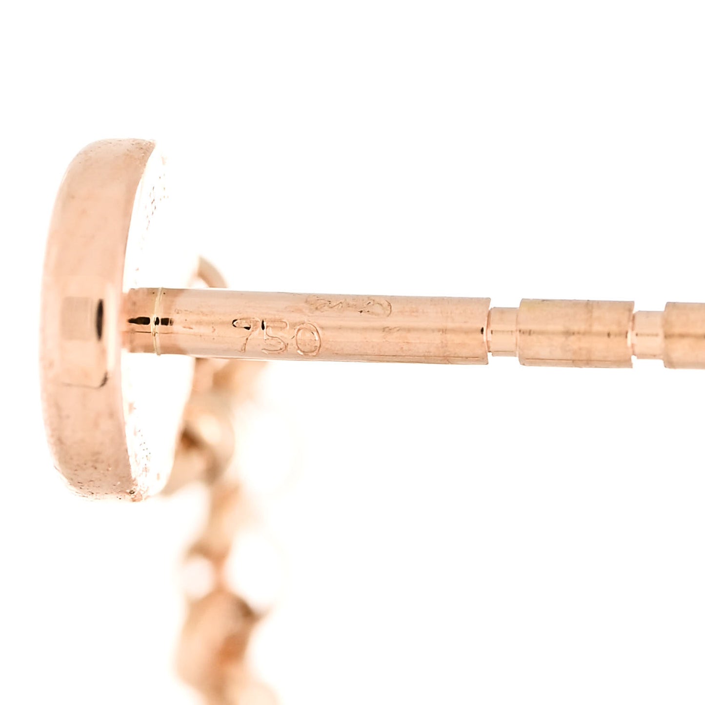 18K Rose Gold Diamond Gambade Clou de Selle Earrings